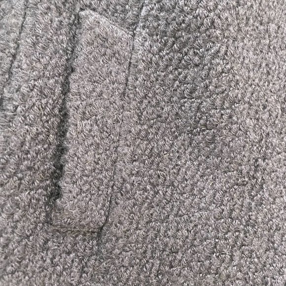 DAWN LEVY {S} Car Coat Navy Blue Bouclé Wool Blend Shawl Collar "Adelaid… - Picture 8 of 9